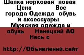 Шапка норковая, новая › Цена ­ 5 000 - Все города Одежда, обувь и аксессуары » Мужская одежда и обувь   . Ненецкий АО,Несь с.